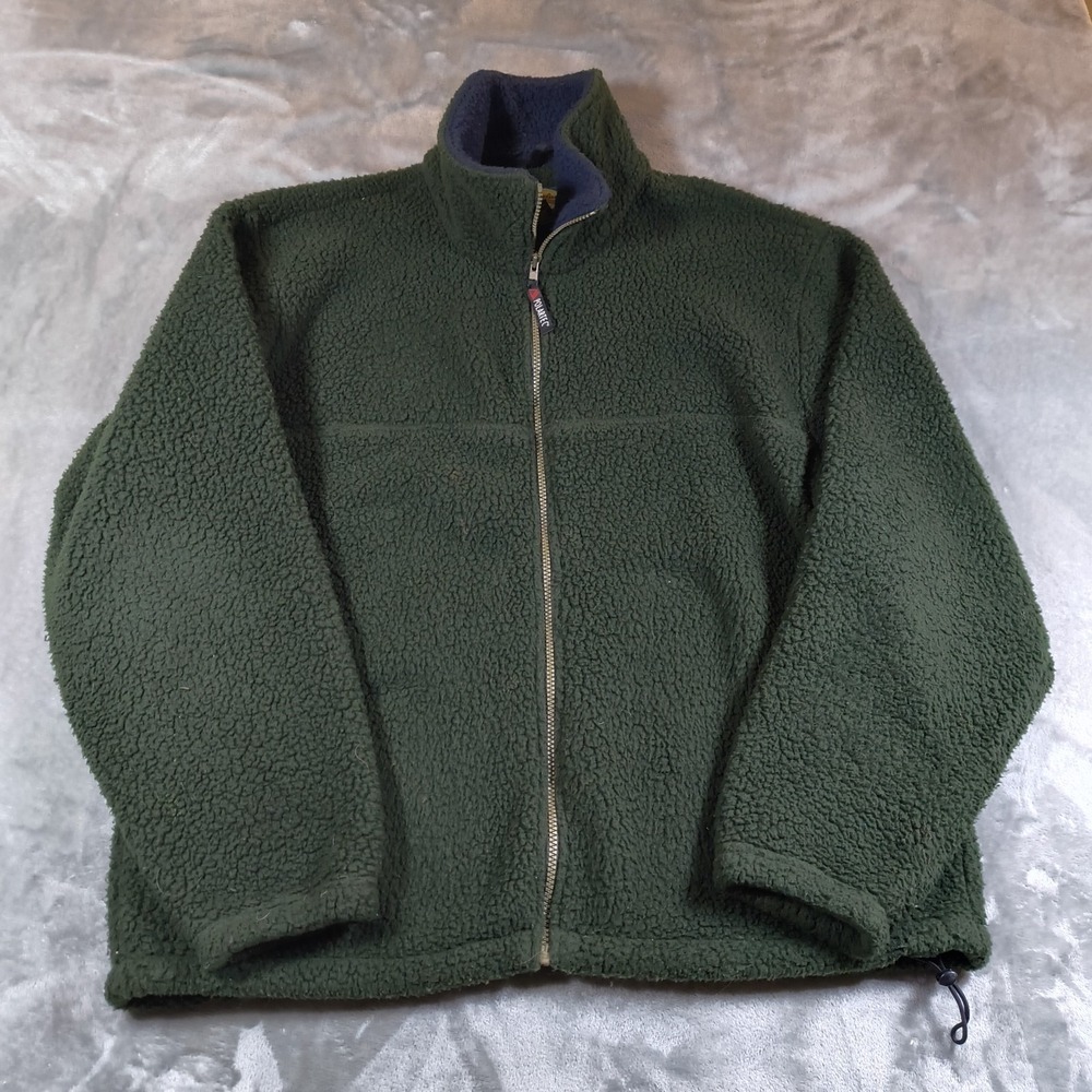 Cabelas Sherpa Fleece Jacket Mens Large Full Zip Outdoors Hiking Camping USA